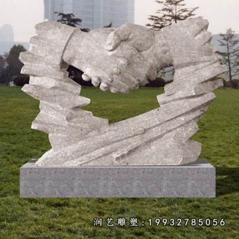 握手大理石雕塑