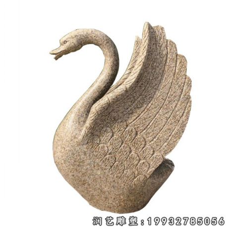 公园天鹅大理石雕塑