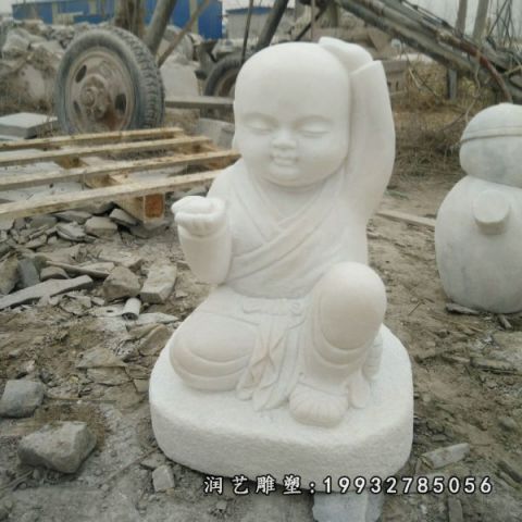 大理石小沙弥雕塑