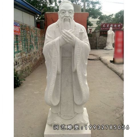 大理石广场老子雕塑