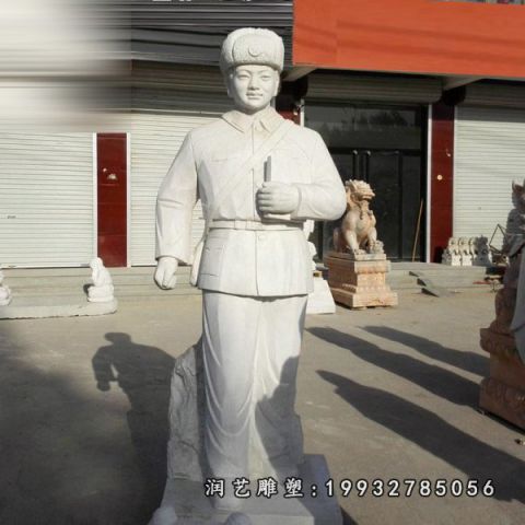 公园大理石雷锋雕塑