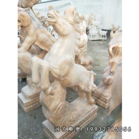 大理石马园林雕塑