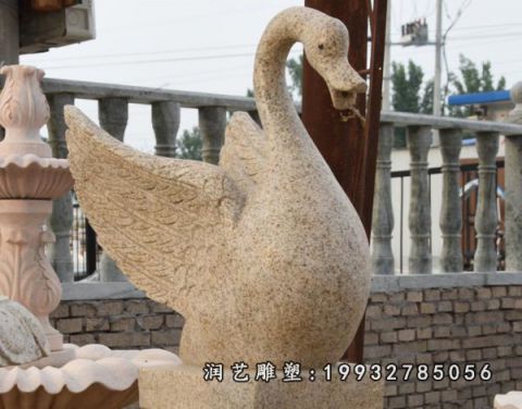 大理石园林天鹅雕塑