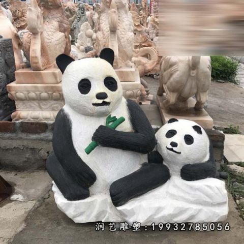 大理石公园熊猫雕塑