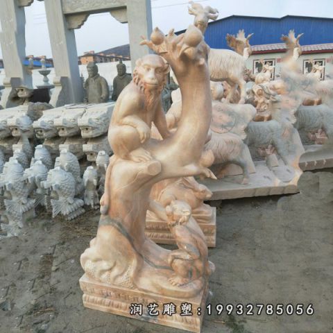 园林大理石猴子雕塑