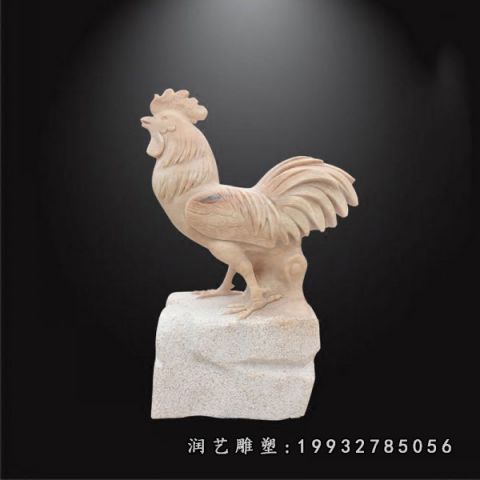 园林鸡大理石雕塑