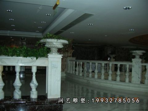 大理石栏杆庭院雕塑