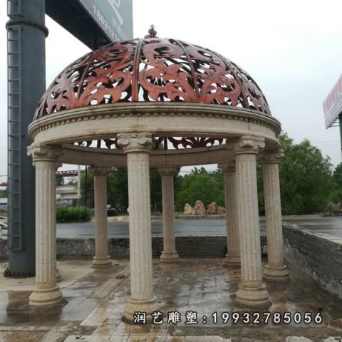 公园大理石欧式凉亭雕塑