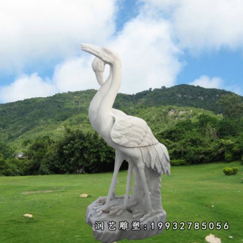 大理石小区仙鹤雕塑