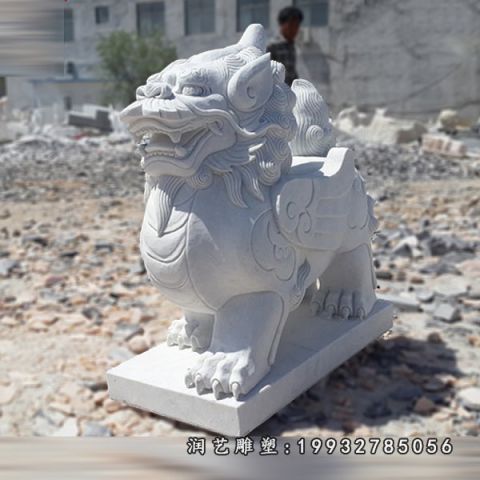 单位独角兽大理石雕塑