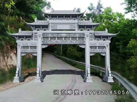 大理石景区牌楼雕塑