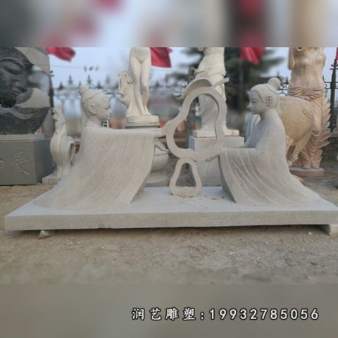 孔融让梨园林大理石雕塑