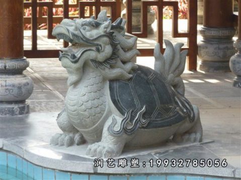 大理石广场龙龟雕塑