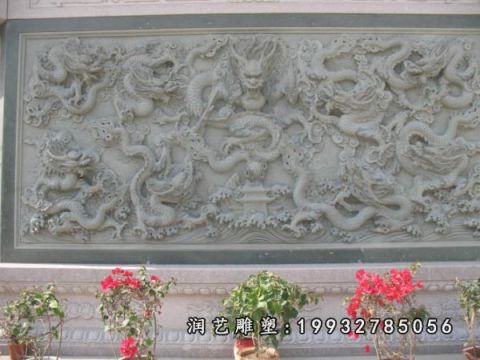 别墅影壁大理石雕塑