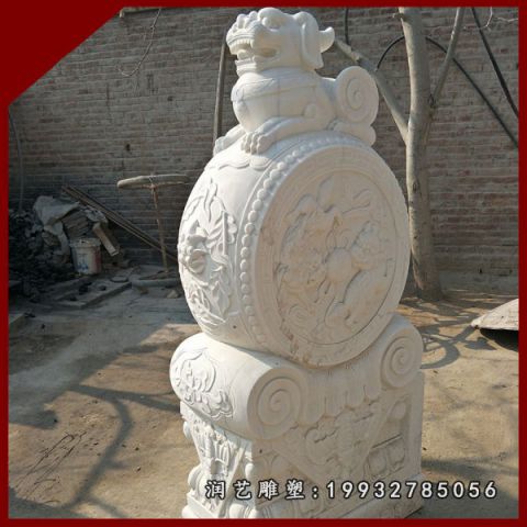 大理石别墅抱鼓石雕塑