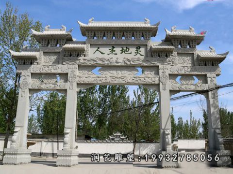 牌楼广场大理石雕塑