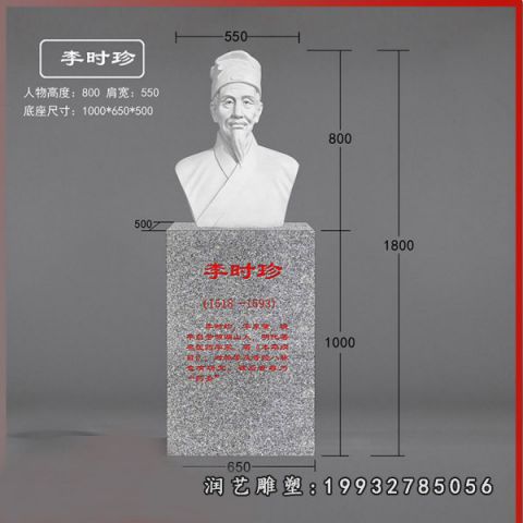 李时珍大理石园林雕塑