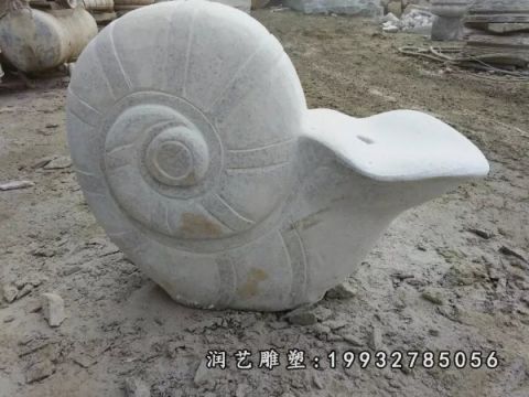 公园大理石蜗牛雕塑