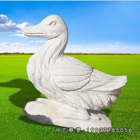 大理石鸭子公园雕塑