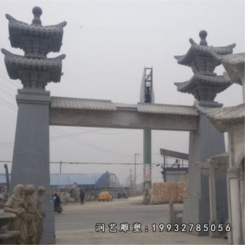 大理石牌坊街道雕塑