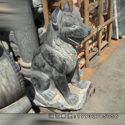 大理石狗庭院雕塑