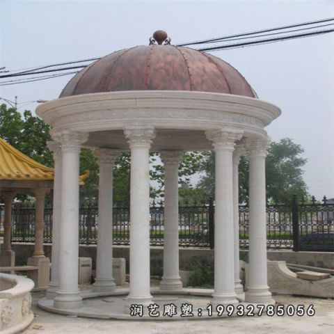 大理石广场凉亭雕塑