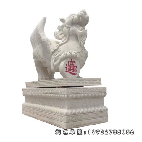大理石貔貅门口雕塑