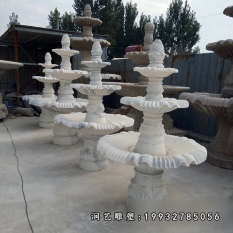 汉白玉喷泉景观雕塑