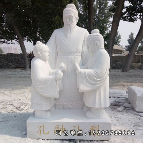 汉白玉孔融让梨雕塑