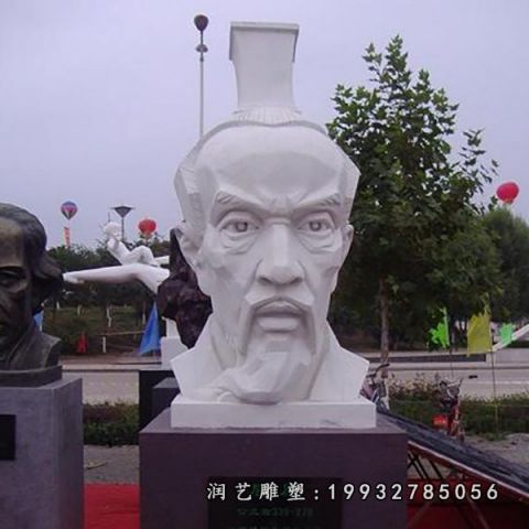 大理石屈原古代人物雕塑
