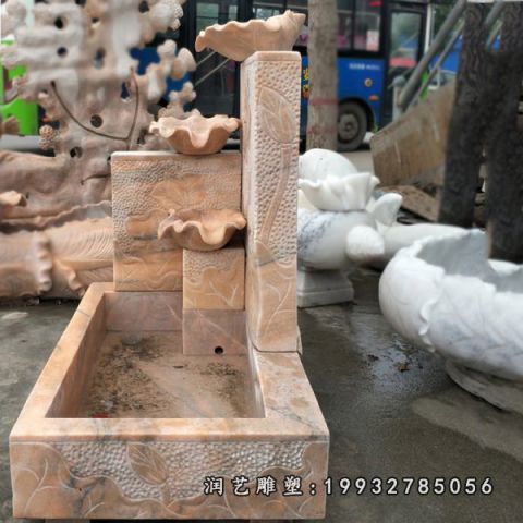 晚霞红流水盆景观雕塑