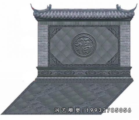 小区大理石影壁景观雕塑