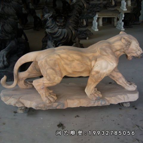 园林老虎动物石雕