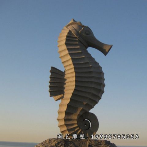大理石海马动物雕塑