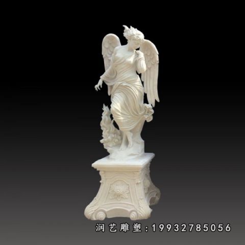 汉白玉天使人物雕塑