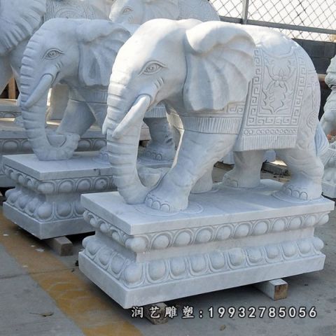 城市大理石大象雕塑