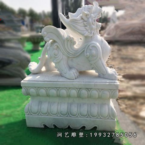 大理石貔貅动物雕塑