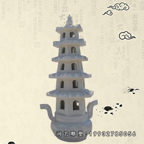 城市大理石塔景观雕塑