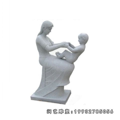 公园母子人物石雕