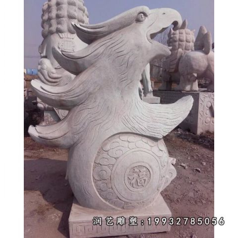 小区大理石老鹰雕塑