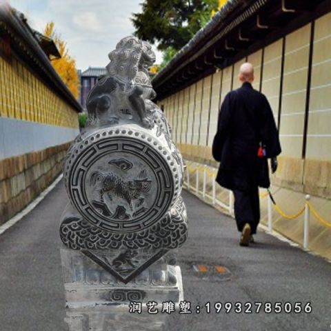 大理石抱鼓石景观雕塑