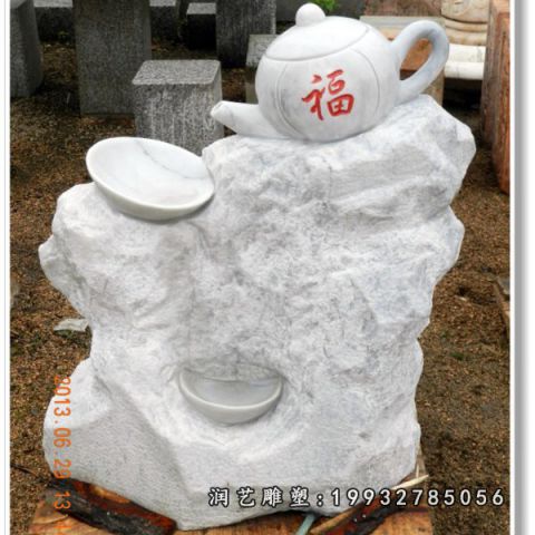 大理石公园流水盆雕塑
