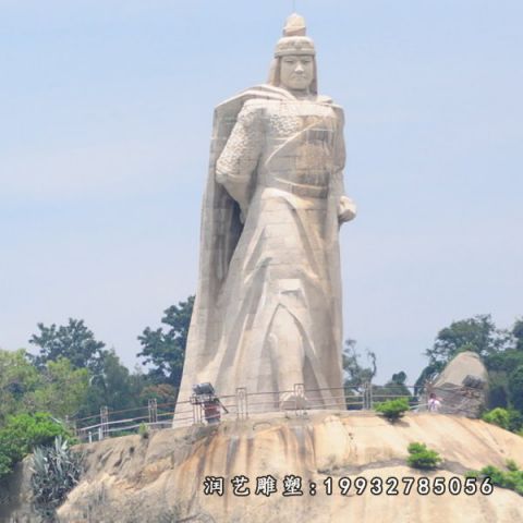 景区大理石郑成功人物雕塑