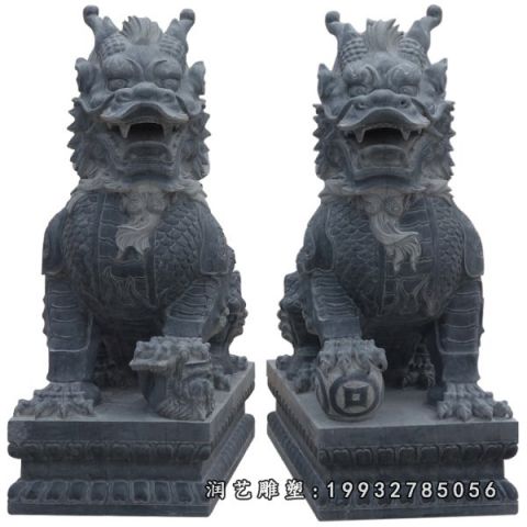 小区大理石麒麟雕塑