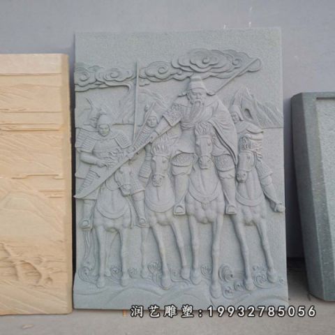 关公人物石浮雕
