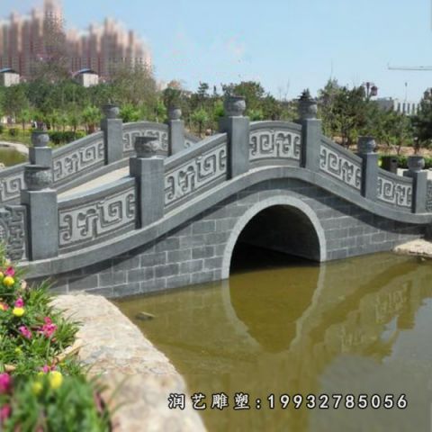 景区大理石拱桥雕塑