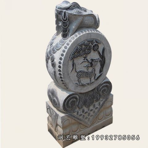企业大理石门墩景观雕塑