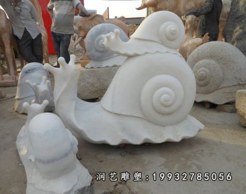 园林大理石蜗牛雕塑