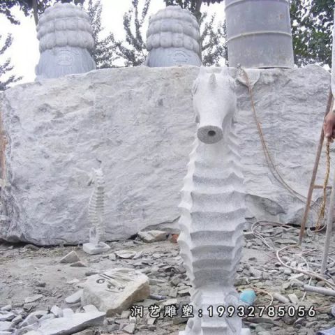 城市大理石海马雕塑