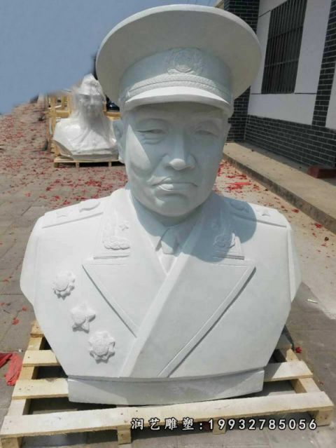街道大理石朱德雕塑